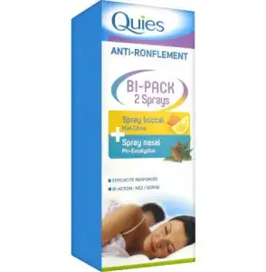 Quies anti-ronflement Bi-Pack 2 sprays nez et gorge