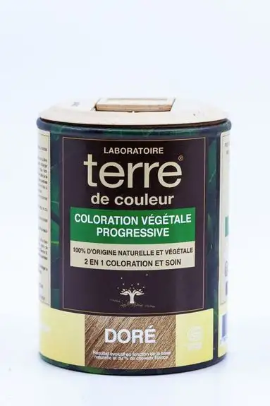 Terre de Couleur - Soin colorant 100% végétal Doré pot 100g