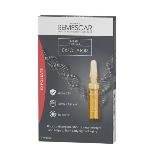 REMESCAR Gommage Régénérant Nuit 5 Ampoules