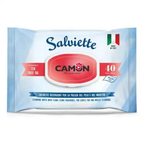 Camon Lingettes Huile d'arbre à thé 40 pièces