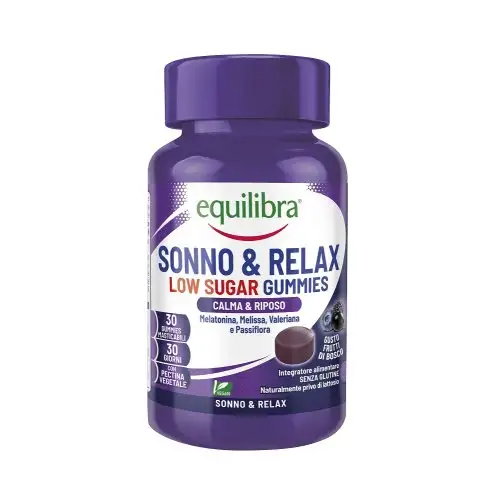 Sonno & Relax Low Sugar Gummies Equilibra 30 Gummies Masticabili
