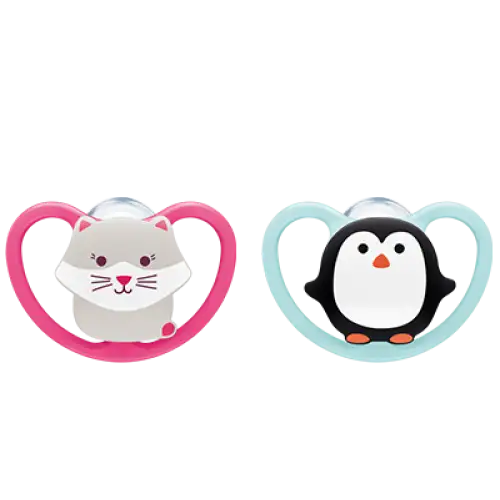 Space Silicone 6-18M Nuk Sucette 2 Pièces