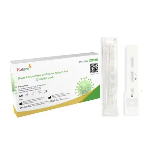 Test d'antigène Hotgen® Novel Coronavirus 2019-nCoV (or colloïdal)